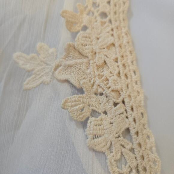 Lucy Paris boho chic dress Crochet trim bell sleeve Western Maxi dress - Picture 4 of 14